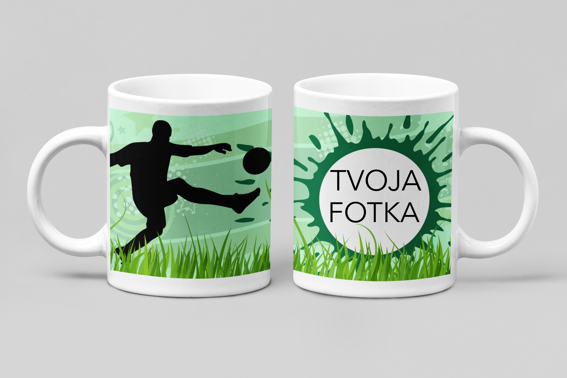 Futbalový hrnček s vlastnou fotkou