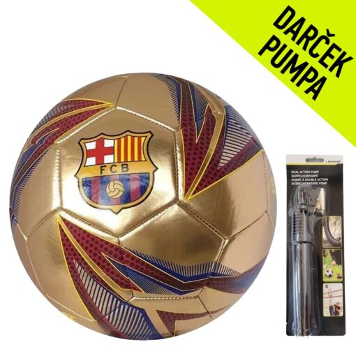 futbalová lopta fc barcelona gold